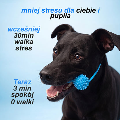 Szczotkość™ – gumowa kość do czyszczenia zębów psa.