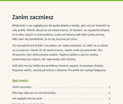 Zwierzakownia™ Ebook - Jak dbać o higienę pyska i zębów twojego psa.